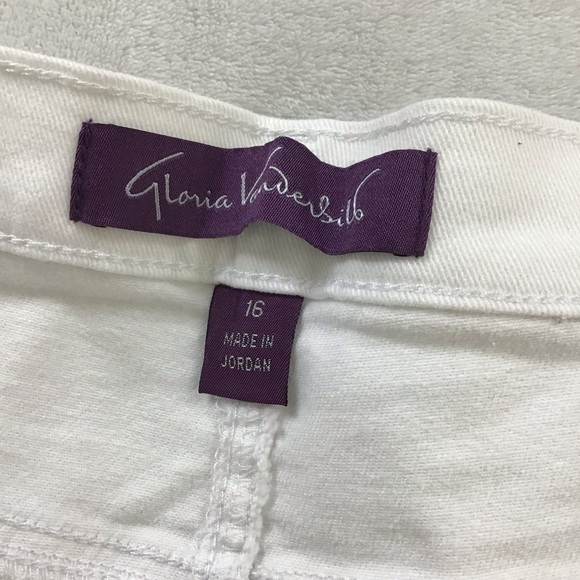 NWT Gloria Vanderbilt Amanda High Rise Tapered Jeans White Size 16 - Picture 9 of 11